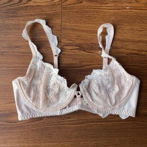 Free People Pink Underwire Lace Bra 32D